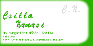 csilla nanasi business card