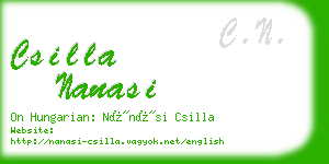 csilla nanasi business card